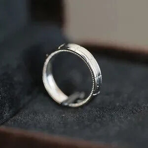 Trendy Zircon Hollow Carved Vintage Wedding Ring for Women/Man, EVGG1448